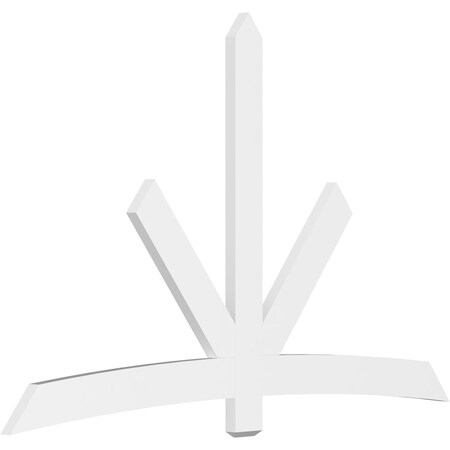 Ekena Millwork Alberta Architectural Grade PVC Gable Bracket, 96"W x 60"H x 2"D x 6"F, 15/12 Pitch GBP096X60X0206ALB00